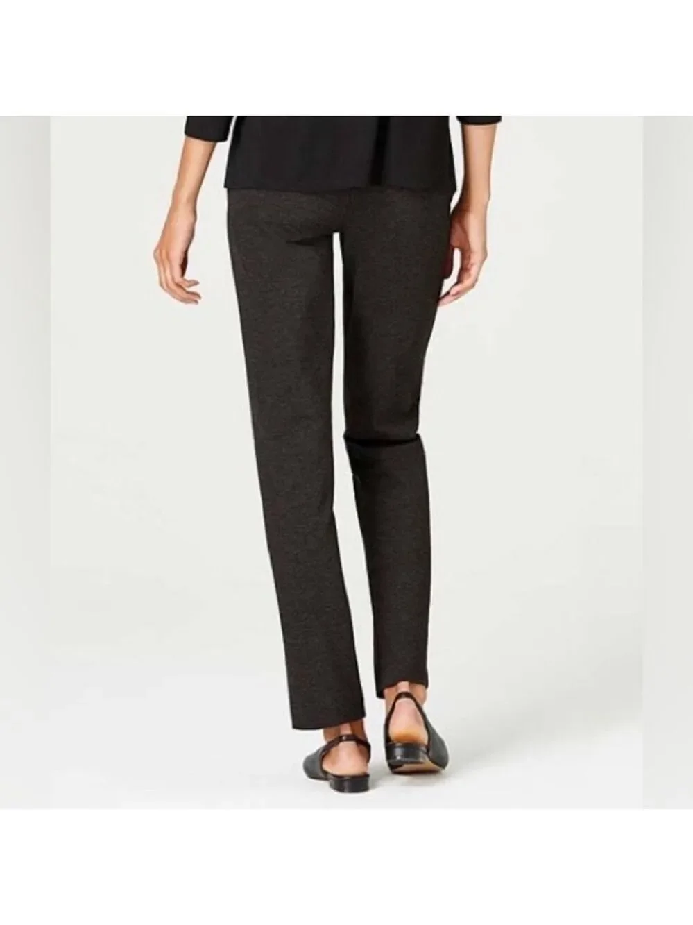J. Jill Women's Ponte Knit Slim-Leg Pants Charcoal Size Small Petite